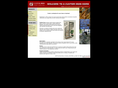 customiron.com snapshot