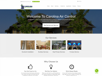 carolina-aircontrol.com snapshot