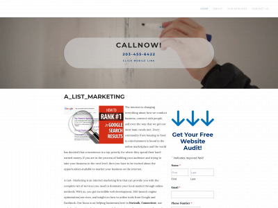 www.alistmarketing.services snapshot