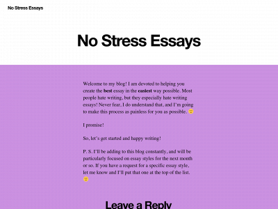 nostressessays.com snapshot