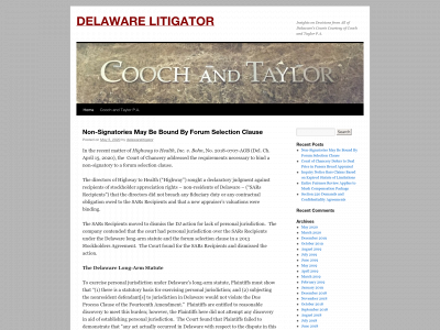 delawarelitigator.com snapshot