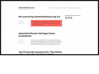 adventisthistory.org snapshot