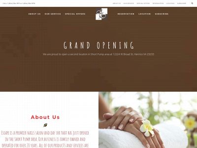 escapenailsdayspa.com snapshot