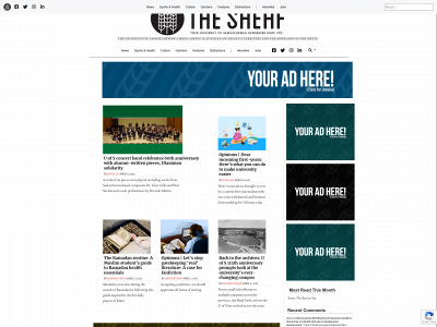 thesheaf.com snapshot
