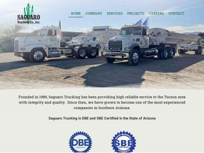saguarotrucking.com snapshot