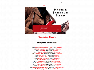 patrikjanssonband.com snapshot