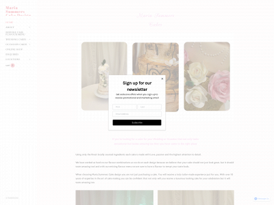 www.mariasummerscakedesign.com snapshot