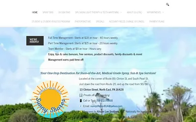 www.sunnyshorestanning.com snapshot