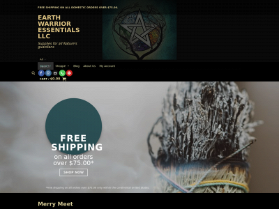 earthwarrioressentials.com snapshot