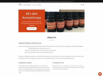 allswellaromatherapy.com snapshot