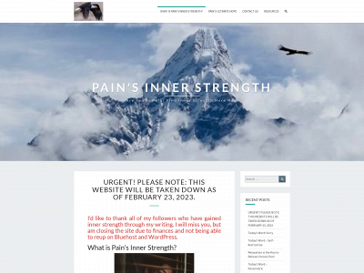 painsinnerstrength.com snapshot