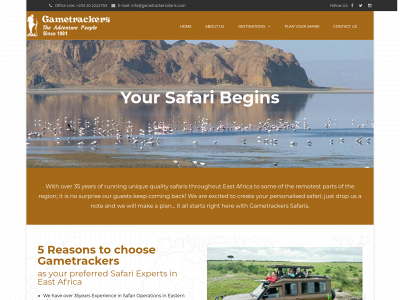 gametrackersafaris.com snapshot