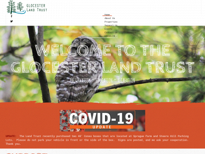 glocesterlandtrust.org snapshot