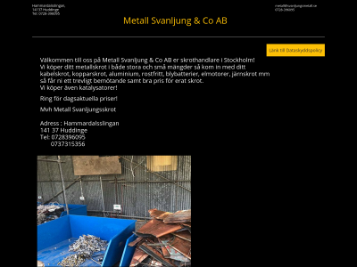 svanljungsmetall.se snapshot