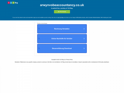 arwynvobeaccountancy.co.uk snapshot