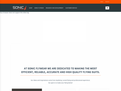 www.sonicflywear.com snapshot