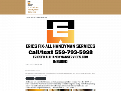 ericsfixallhandymansvc.com snapshot