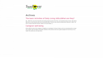 sunflowercares.org snapshot