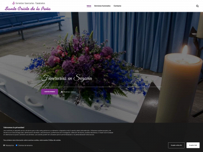 www.funerariasantocristodelapeña.com snapshot
