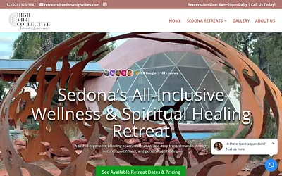 sedonahighvibes.com snapshot