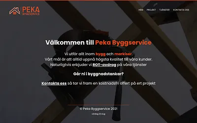 pekabyggservice.se snapshot