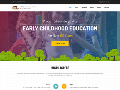 amherstcommunitychildcare.org snapshot
