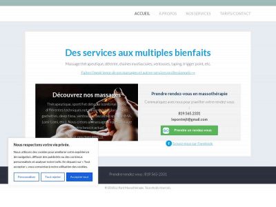 lepontmassotherapie.com snapshot
