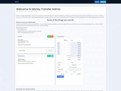 moneytransferadmin.com snapshot