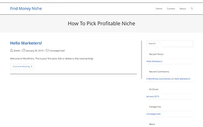 findmoneyniche.com snapshot