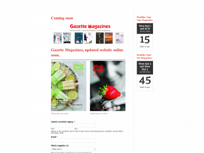 gazettemagazines.com snapshot