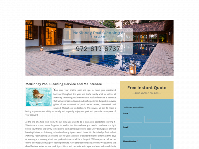 www.poolcleanermckinney.com snapshot