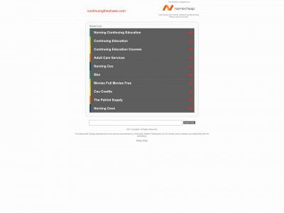 continuingthechase.com snapshot