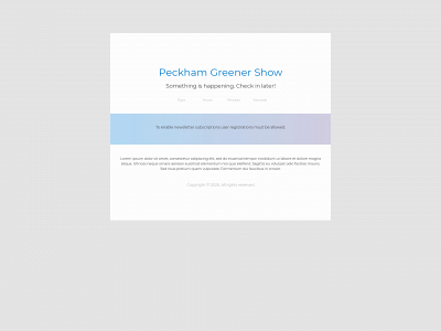 peckhamgreenershow.org snapshot