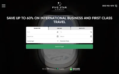 fivestarairways.com snapshot