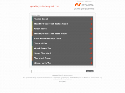 goodforyoutastesgreat.com snapshot