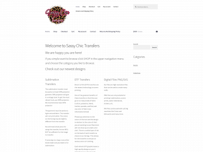 sassychictransfers.com snapshot