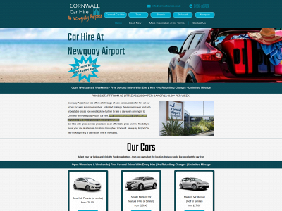 newquayairport.co.uk snapshot