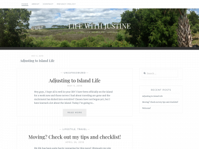 lifewithjustine.com snapshot