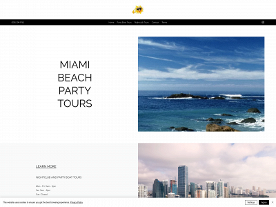 www.miamibeachpartytours.com snapshot