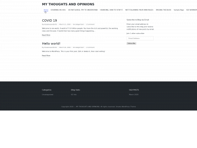 mythoughtsandopinions.com snapshot