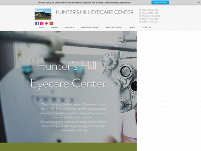 huntershilleyecare.com snapshot