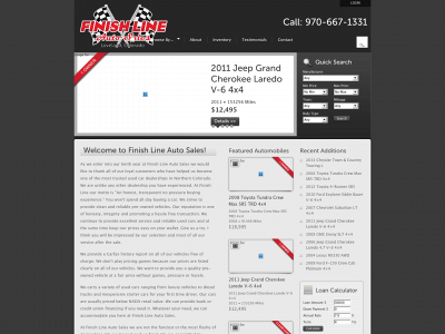 finishlineautosales.net snapshot