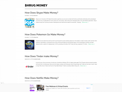 shrugmoney.com snapshot