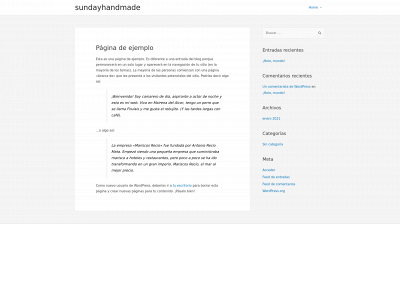 sundayhandmade.com snapshot