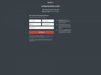 urbanscents.com snapshot