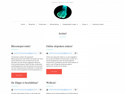 comfortmotionpodologie.be snapshot
