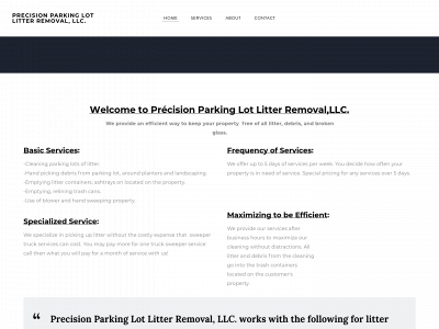 precisionlitterremoval.com snapshot