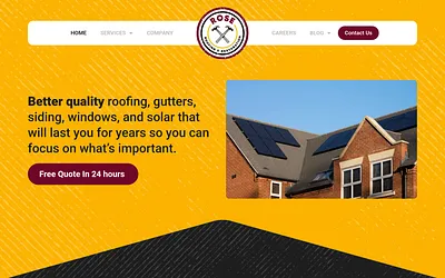 rose-roofing.com snapshot