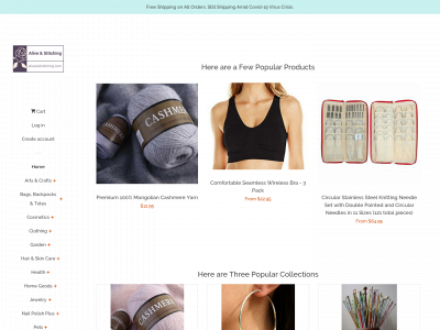aliveandstitching.com snapshot