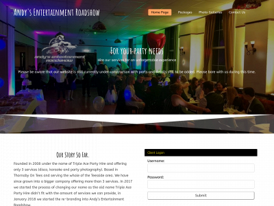 andysentertainmentroadshow.co.uk snapshot
